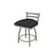 Holland Bar Stool Co 18" Low Back Swivel Vanity Stool, Nickel Finish, Graph Coal Seat 41118AN018 - alternate 1